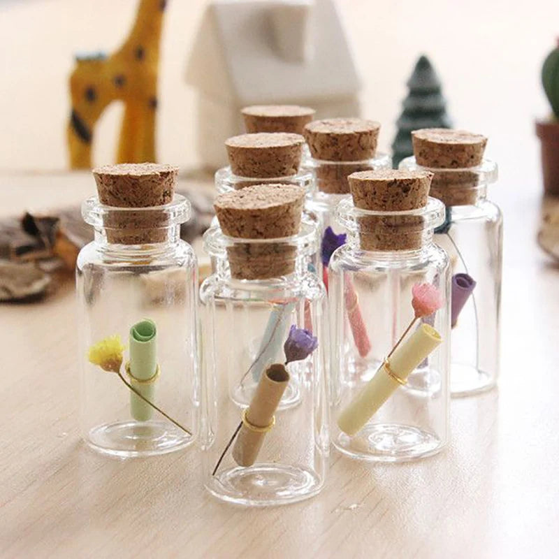 Little glass bottle with corks!