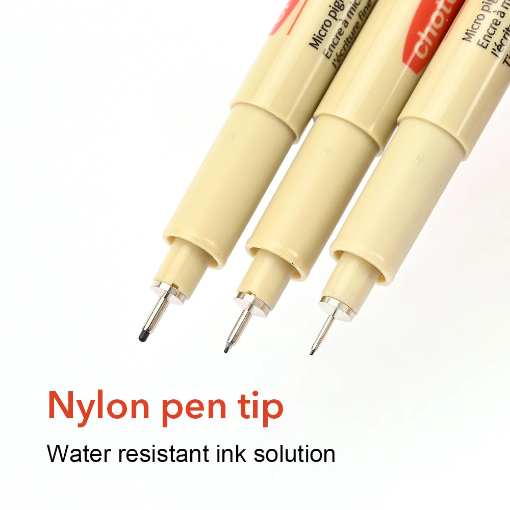 Micron Style Ink Liner Pens for Sketching, Illustrating, Manga-12 Sizes