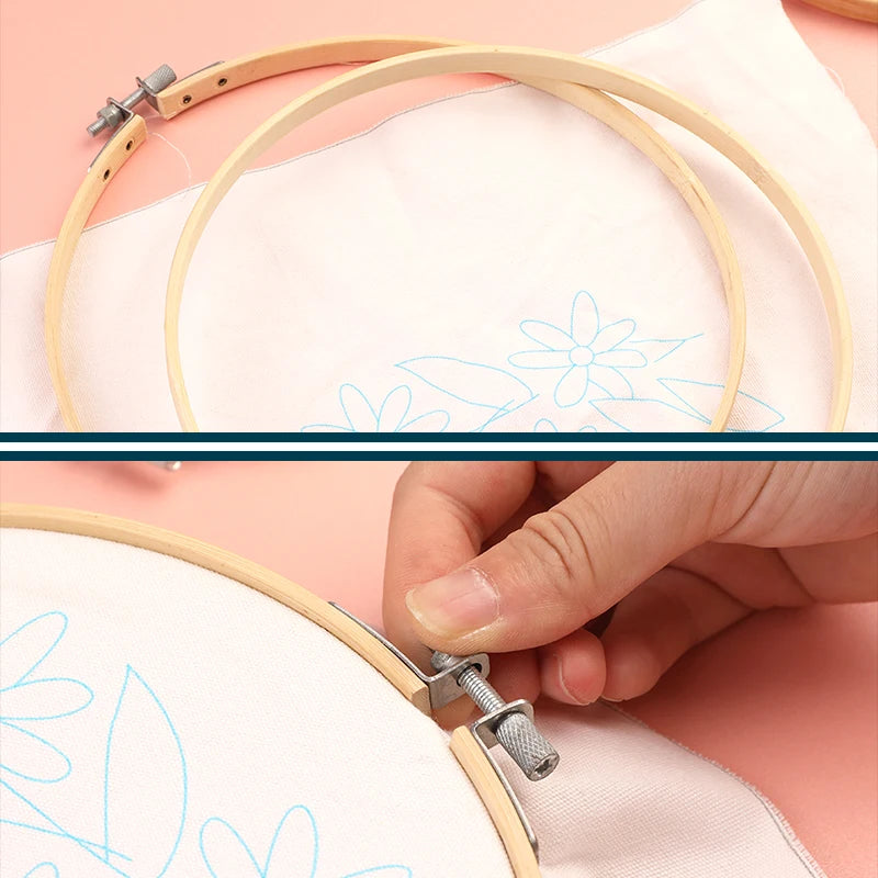 IMZAY Bamboo Cross Stitch Hoops Embroidery Frame Sets!